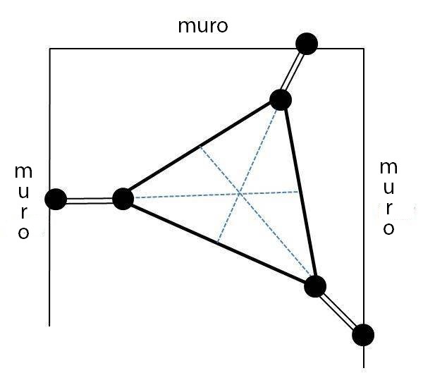 Kit entre muros reforzado triángulo